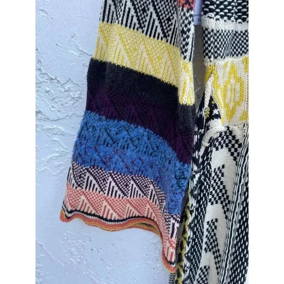 NWT Free People Womens Bell Sleeve V Neck Patchwork Knit Sweater Dress Multi S - Picture 10 of 13